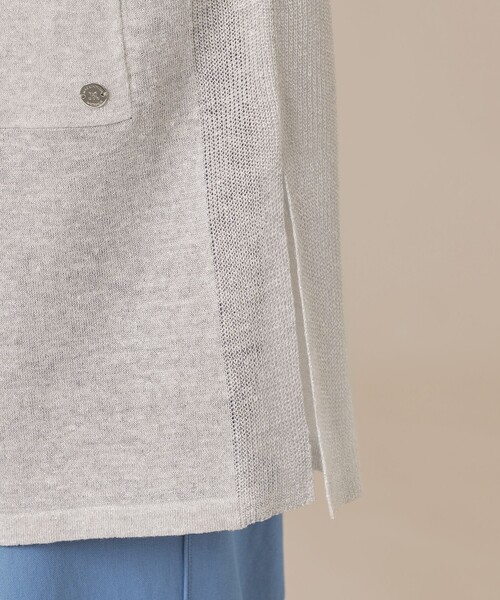MACKINTOSH LONDON（マッキントッシュ ロンドン）の「シャイニーリネンニットカーディガン（カーディガン/ボレロ・レディース・ブラック/グレー系その他・38）」の9枚目の写真
