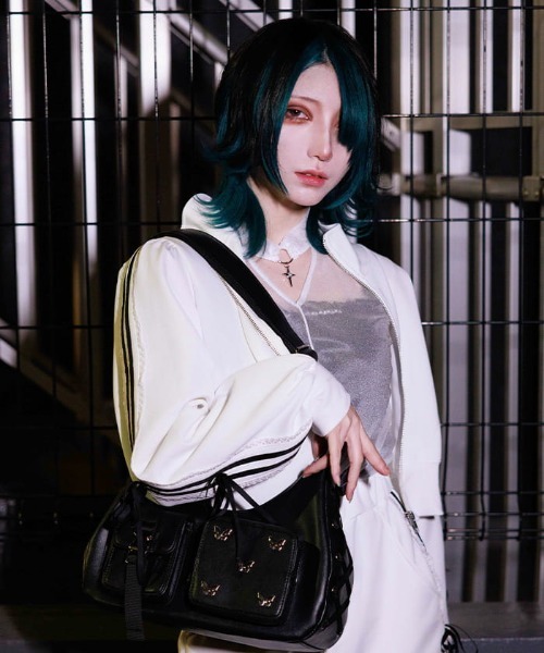 axes femme POETIQUE(アクシーズファムポエティック)の「チョーカーデザインシアープルオーバー(Tシャツ/カットソー・レディース・ホワイト/ブラック/グレー・MEDIUM)」の18枚目の写真