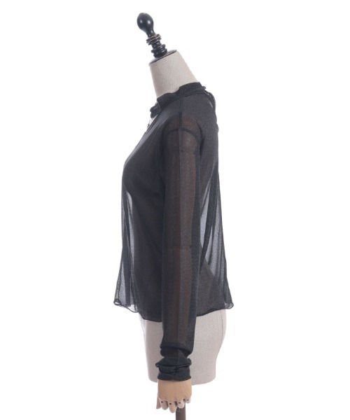 axes femme POETIQUE(アクシーズファムポエティック)の「チョーカーデザインシアープルオーバー(Tシャツ/カットソー・レディース・ホワイト/ブラック/グレー・MEDIUM)」の8枚目の写真