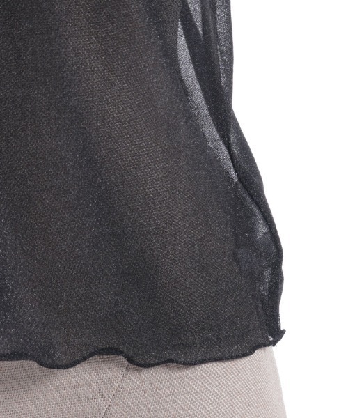 axes femme POETIQUE(アクシーズファムポエティック)の「チョーカーデザインシアープルオーバー(Tシャツ/カットソー・レディース・ホワイト/ブラック/グレー・MEDIUM)」の11枚目の写真