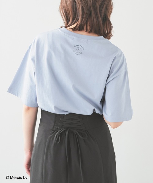 Honeys（ハニーズ）の「【ＵＶカット】ミッフィー／ゆるＴシャツ（Tシャツ/カットソー・レディース・オートミール/サックスブルー・L/SS/S/M/LL）」の7枚目の写真