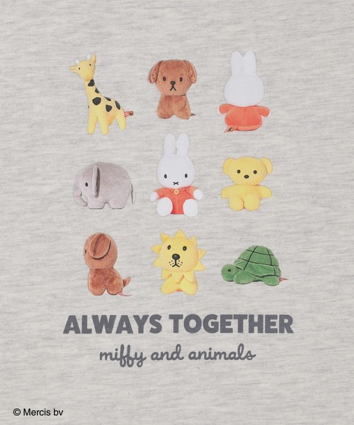 Honeys（ハニーズ）の「【ＵＶカット】ミッフィー／ゆるＴシャツ（Tシャツ/カットソー・レディース・オートミール/サックスブルー・L/SS/S/M/LL）」の16枚目の写真