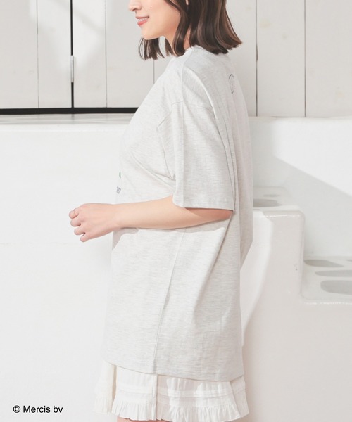 Honeys（ハニーズ）の「【ＵＶカット】ミッフィー／ゆるＴシャツ（Tシャツ/カットソー・レディース・オートミール/サックスブルー・L/SS/S/M/LL）」の19枚目の写真