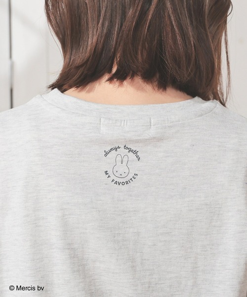 Honeys（ハニーズ）の「【ＵＶカット】ミッフィー／ゆるＴシャツ（Tシャツ/カットソー・レディース・オートミール/サックスブルー・L/SS/S/M/LL）」の22枚目の写真