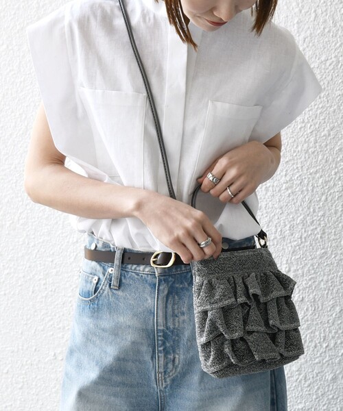 SHIPS any: ラメ フリル ミニ ショルダー バッグ（ショルダーバッグ