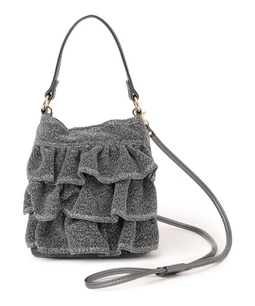 SHIPS any（シップス エニィ）の「SHIPS any: ラメ フリル ミニ ショルダー バッグ（ショルダーバッグ・レディース・シルバー/ブラック/ゴールド・ONE SIZE）」の14枚目の写真