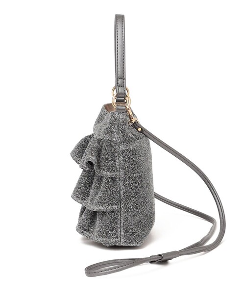 SHIPS any（シップス エニィ）の「SHIPS any: ラメ フリル ミニ ショルダー バッグ（ショルダーバッグ・レディース・シルバー/ブラック/ゴールド・ONE SIZE）」の16枚目の写真