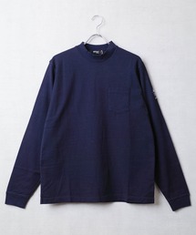 モックネック」に該当するブルー・ネイビー/青色系のメンズ