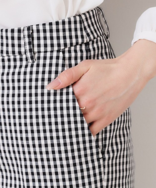 couture brooch（クチュールブローチ）の「【スッキリ見え・美脚・通勤】リボンポイントサテストパンツ（その他パンツ・レディース・ブラック/オフホワイト/ブラック系7・38/42/36/34/40）」の4枚目の写真