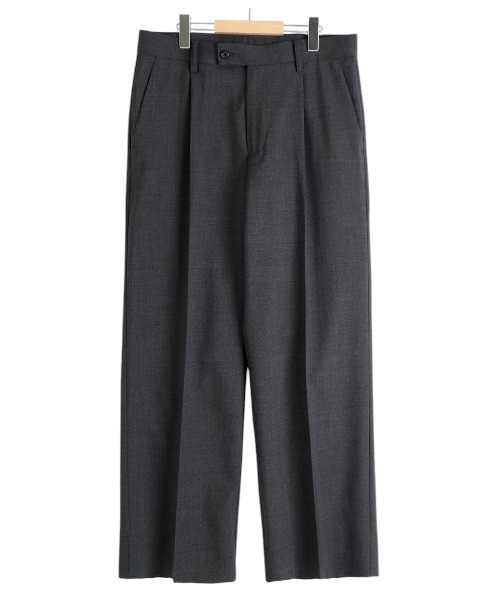 PORT BY ARK（ポートバイアーク）の「PORT BY ARK / ポートバイアーク：Wool Slacks：PO17-P002[COR]（スラックス・メンズ・ベージュ/チャコールグレー・2/1）」の3枚目の写真