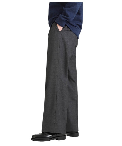 PORT BY ARK（ポートバイアーク）の「PORT BY ARK / ポートバイアーク：Wool Slacks：PO17-P002[COR]（スラックス・メンズ・ベージュ/チャコールグレー・2/1）」の9枚目の写真