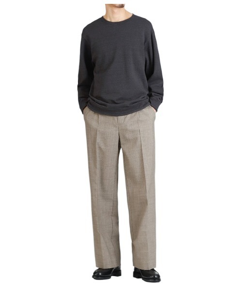 PORT BY ARK（ポートバイアーク）の「PORT BY ARK / ポートバイアーク：Wool Slacks：PO17-P002[COR]（スラックス・メンズ・ベージュ/チャコールグレー・2/1）」の22枚目の写真