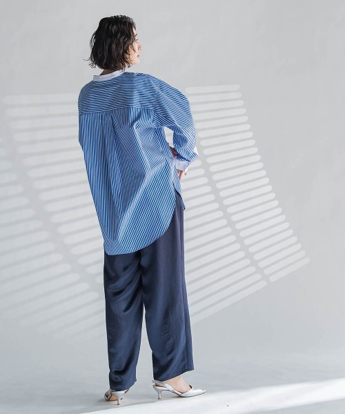 la.f…（ラエフ）の「サテンストレートパンツ（その他パンツ・レディース・ネイビー/ベージュ・9号）」の13枚目の写真