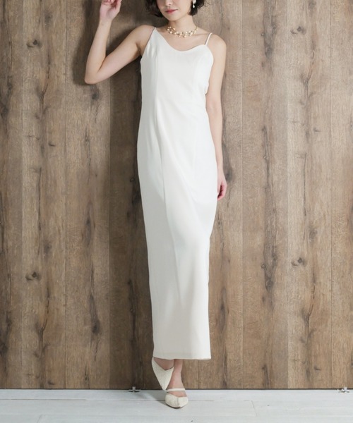 My shawty（ﾏｲｼｬｳﾃｨｰ）の「wave cami onepiece（ドレス・レディース・ネイビー/ブラック/アイボリー/ベージュ・MEDIUM/SMALL）」の17枚目の写真