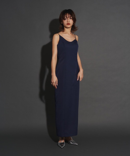 My shawty（ﾏｲｼｬｳﾃｨｰ）の「wave cami onepiece（ドレス・レディース・ネイビー/ブラック/アイボリー/ベージュ・MEDIUM/SMALL）」の22枚目の写真