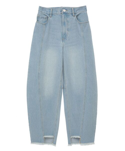 Green Parks(グリーンパークス)の「切り替えカーヴィーデニムパンツ(デニムパンツ・レディース・ライトインディゴブルー/インディゴブルー・FREE)」の19枚目の写真