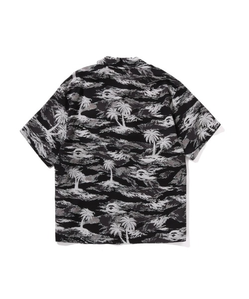 PALM TREE CAMO OPEN COLLAR POCKET SS SHIRT（シャツ/ブラウス）｜A  