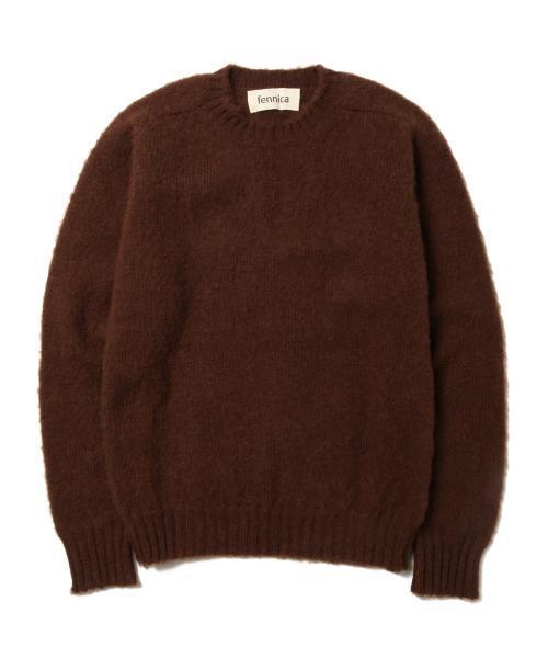 Jamieson's of Shetland（ジャミーソンズオブシェトランド）の「Jamieson's Knitwear × fennica / ＜Men's＞solid shaggy crew knit 2015AW（ニット/セーター・メンズ・ピンク/グリーン/ダークブラウン/イエロー/オリーブ・36/38/40/42）」の2枚目の写真