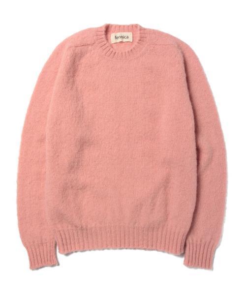 Jamieson's of Shetland（ジャミーソンズオブシェトランド）の「Jamieson's Knitwear × fennica / ＜Men's＞solid shaggy crew knit 2015AW（ニット/セーター・メンズ・ピンク/グリーン/ダークブラウン/イエロー/オリーブ・36/38/40/42）」の5枚目の写真