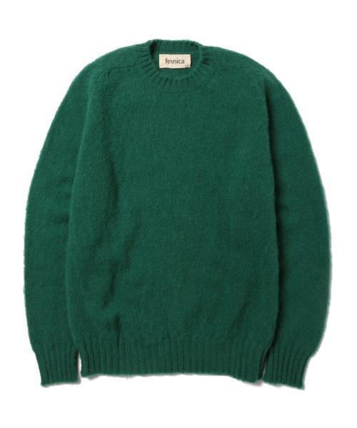 Jamieson's of Shetland（ジャミーソンズオブシェトランド）の「Jamieson's Knitwear × fennica / ＜Men's＞solid shaggy crew knit 2015AW（ニット/セーター・メンズ・ピンク/グリーン/ダークブラウン/イエロー/オリーブ・36/38/40/42）」の3枚目の写真