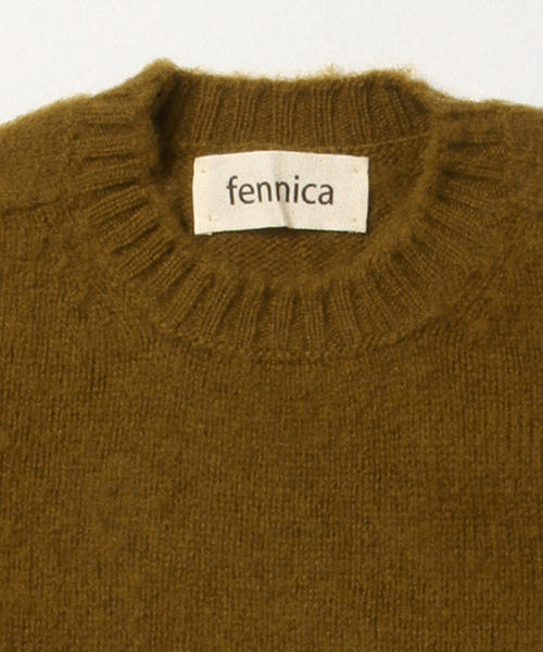 Jamieson's of Shetland（ジャミーソンズオブシェトランド）の「Jamieson's Knitwear × fennica / ＜Men's＞solid shaggy crew knit 2015AW（ニット/セーター・メンズ・ピンク/グリーン/ダークブラウン/イエロー/オリーブ・36/38/40/42）」の9枚目の写真