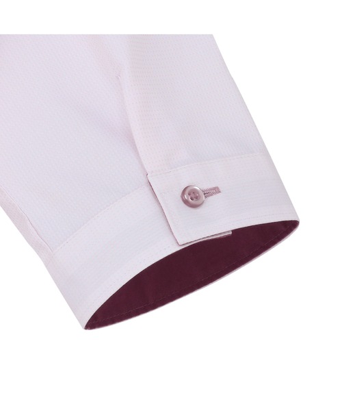 TOKYO SHIRTS(トウキョウシャツ)の「透け防止 形態安定ノーアイロン レギュラー 7分袖ビジネスワイシャツ(ビジネスシャツ・レディース・ピンク・LL/M/L/XL/S)」の4枚目の写真