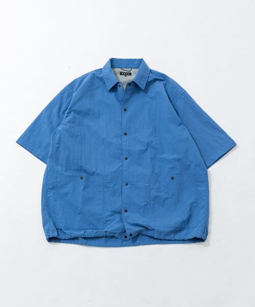 EKAL(エカル)の「UR TECHナイロンタッサーSSシャツ(シャツ/ブラウス・メンズ・ブルー/ネイビー/グレー・LARGE/MEDIUM)」の3枚目の写真