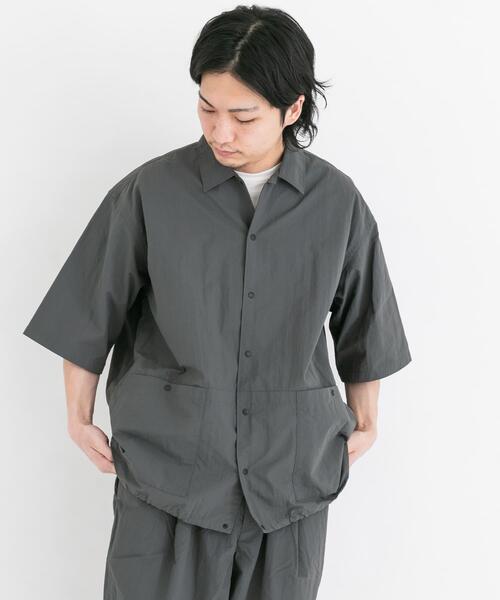 EKAL(エカル)の「UR TECHナイロンタッサーSSシャツ(シャツ/ブラウス・メンズ・ブルー/ネイビー/グレー・LARGE/MEDIUM)」の10枚目の写真