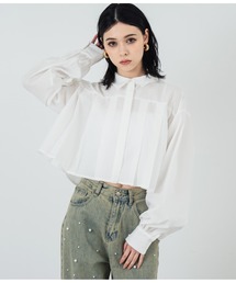 ANAP | ボリュームスリーブ クロップドプリーツブラウス(シャツ/ブラウス)