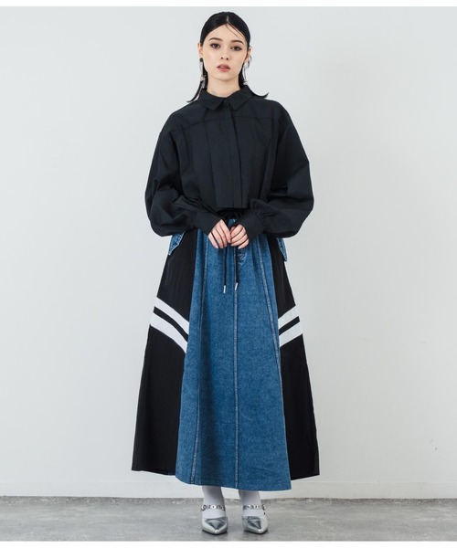 ANAP(アナップ)の「ボリュームスリーブ クロップドプリーツブラウス(シャツ/ブラウス・レディース・ブラック/ホワイト・FREE)」の18枚目の写真