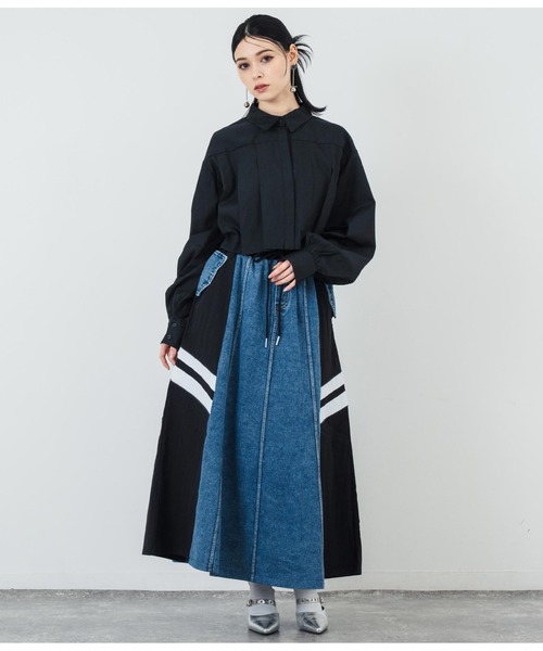 ANAP(アナップ)の「ボリュームスリーブ クロップドプリーツブラウス(シャツ/ブラウス・レディース・ブラック/ホワイト・FREE)」の17枚目の写真