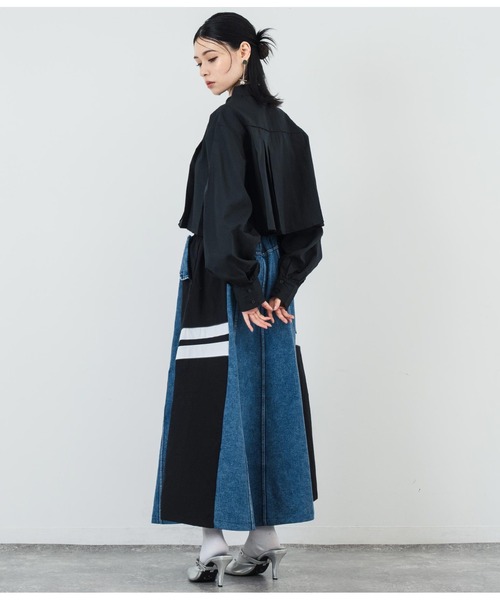 ANAP(アナップ)の「ボリュームスリーブ クロップドプリーツブラウス(シャツ/ブラウス・レディース・ブラック/ホワイト・FREE)」の16枚目の写真