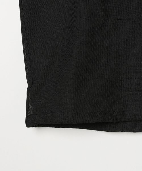 【Les Fleurs】メッシュ ZIP パーカー ブラック JEANASIS パーカー 「Les Fleurs」メッシュZIPパーカー/455516