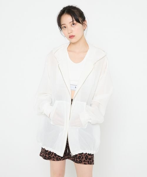 【保障できる】 Les Fleurs】メッシュZIPパーカー/455516（パーカー）｜JEANASIS トップス