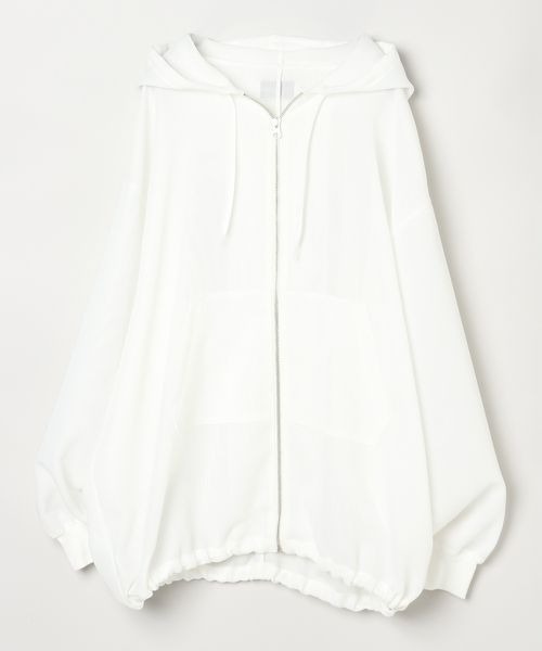 【Les Fleurs】メッシュ ZIP パーカー ホワイト セール】【Les Fleurs】メッシュZIPパーカー/455516（パーカー