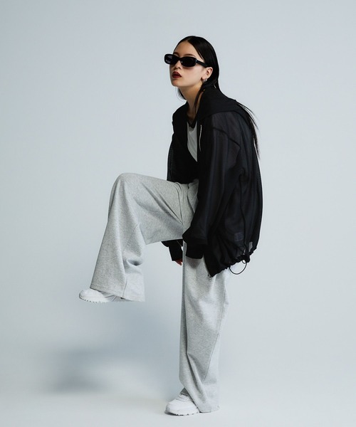 JEANASIS（ジーナシス）の「【Les Fleurs】メッシュZIPパーカー/455516（パーカー・レディース・ホワイト/ブラック/チャコールグレー/ネイビー・FREE）」の21枚目の写真