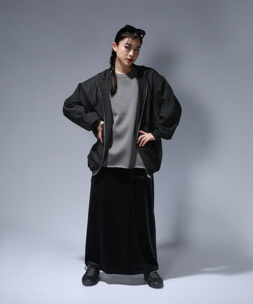 【Les Fleurs】メッシュ ZIP パーカー ブラック Les Fleurs】メッシュZIPパーカー/455516(パーカー)|JEANASIS