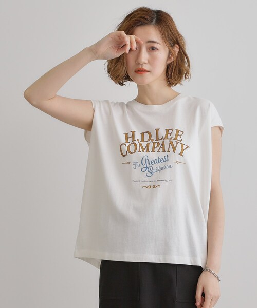 Lee(リー)の「【Lee×grove別注】PRINT SLEEVELESS T-SHIRTS(Tシャツ/カットソー・レディース・オフホワイト/チャコールグレー・01/02)」の12枚目の写真