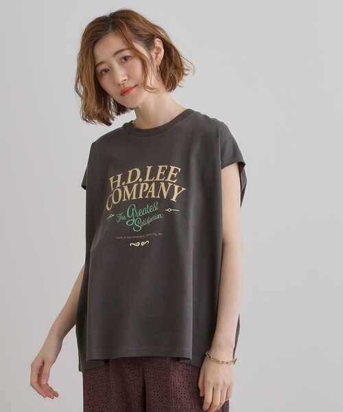 Lee(リー)の「【Lee×grove別注】PRINT SLEEVELESS T-SHIRTS(Tシャツ/カットソー・レディース・オフホワイト/チャコールグレー・01/02)」の16枚目の写真