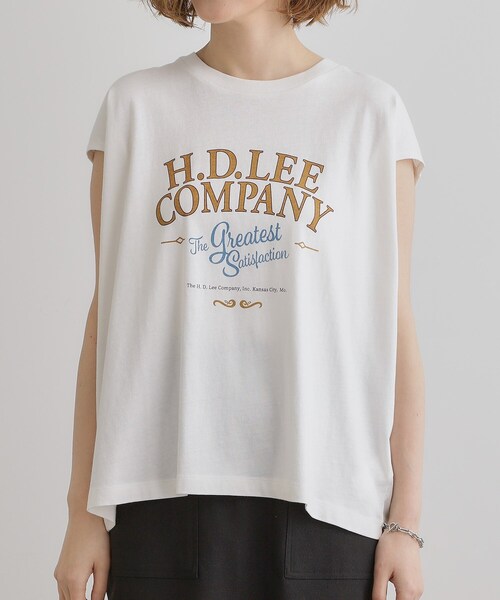 Lee(リー)の「【Lee×grove別注】PRINT SLEEVELESS T-SHIRTS(Tシャツ/カットソー・レディース・オフホワイト/チャコールグレー・01/02)」の8枚目の写真