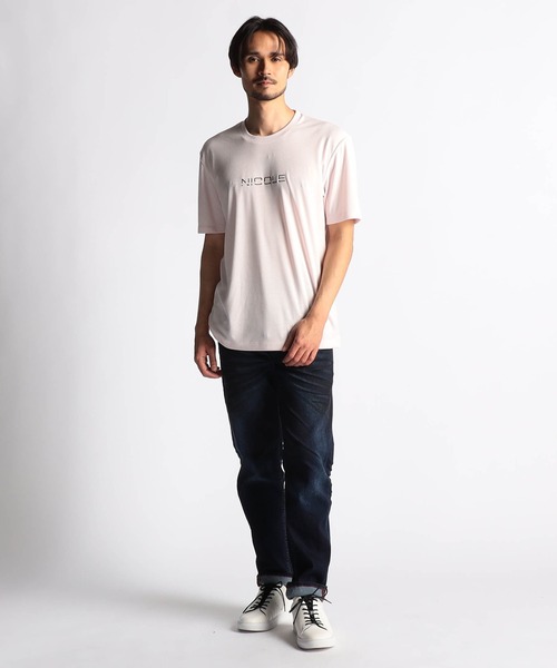 NICOLE CLUB FOR MEN（ニコルクラブフォーメン）の「ロゴ刺繍半袖Ｔシャツ（Tシャツ/カットソー・メンズ・オレンジ/アッシュグレー/ピンク系/ホワイト/ブラック・X-LARGE/LARGE/MEDIUM）」の13枚目の写真