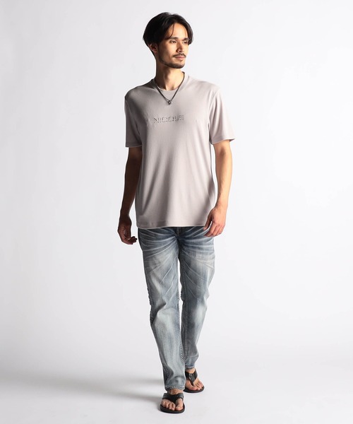 [ JEANS] ロゴグラフィックコットンTシャツ（半袖） ロゴ刺繍半袖Tシャツ[品番：NICW0005552]｜NICOLE（ニコル）の