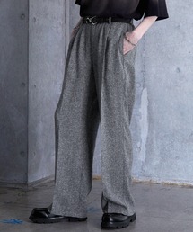 SERACE（セラス）の「【SERACE】Loose wide straight tweed slacks / ルーズワイドストレートツイードスラックス（スラックス）」