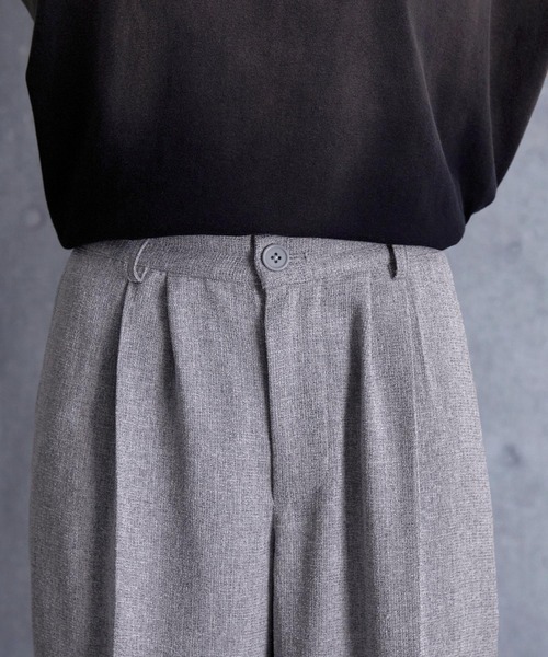 SERACE(セラス)の「【SERACE】Loose wide straight tweed slacks / ルーズワイドストレートツイードスラックス(スラックス・メンズ・グレー/ブラック・S/M/L)」の10枚目の写真