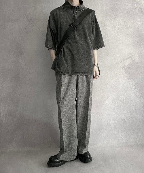 SERACE(セラス)の「【SERACE】Loose wide straight tweed slacks / ルーズワイドストレートツイードスラックス(スラックス・メンズ・グレー/ブラック・S/M/L)」の17枚目の写真