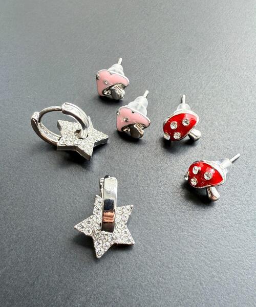 WEGO（ウィゴー）の「WEGO/【6個セット】ピアス（ピアス（両耳用）・レディース・その他5/その他3/その他4/その他1/その他2・FREE）」の5枚目の写真