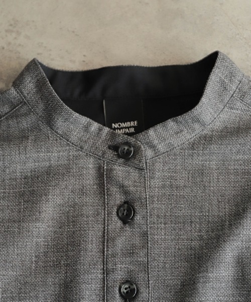 NOMBRE IMPAIR（ノンブルアンペール）の「メランジクロスコンビ　ポケットシャツワンピース（ワンピース・レディース・ブラック/ネイビー・FREE）」の19枚目の写真