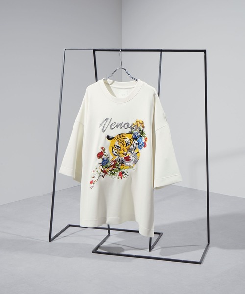 ENDER PRODUCTS(エンダープロダクツ)の「タイガー刺繍 ビッグシルエットクルーネックTシャツ【ENDER PRODUCTS/エンダープロダクツ】(Tシャツ/カットソー・メンズ・オフホワイト/ダークブラウン/スミクロ/ブラック・M/L)」の9枚目の写真