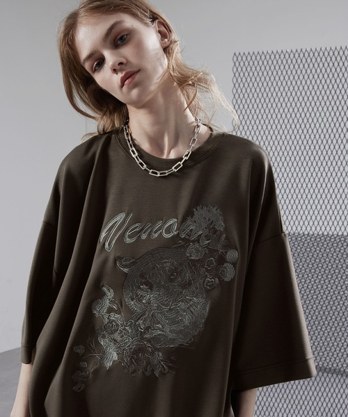 ENDER PRODUCTS(エンダープロダクツ)の「タイガー刺繍 ビッグシルエットクルーネックTシャツ【ENDER PRODUCTS/エンダープロダクツ】(Tシャツ/カットソー・メンズ・オフホワイト/ダークブラウン/スミクロ/ブラック・M/L)」の21枚目の写真