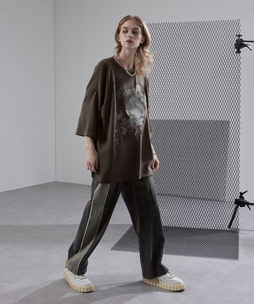 ENDER PRODUCTS(エンダープロダクツ)の「タイガー刺繍 ビッグシルエットクルーネックTシャツ【ENDER PRODUCTS/エンダープロダクツ】(Tシャツ/カットソー・メンズ・オフホワイト/ダークブラウン/スミクロ/ブラック・M/L)」の22枚目の写真